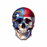 Skull Flag North Carolina Star  Sticker (Peel N' Stick)